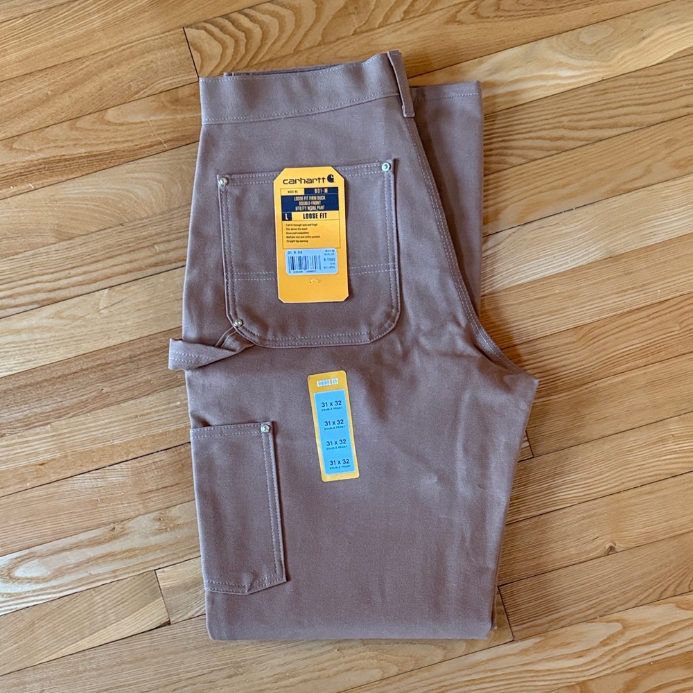 NWT Men’s Carhartt Double Front Work Pant 31x32